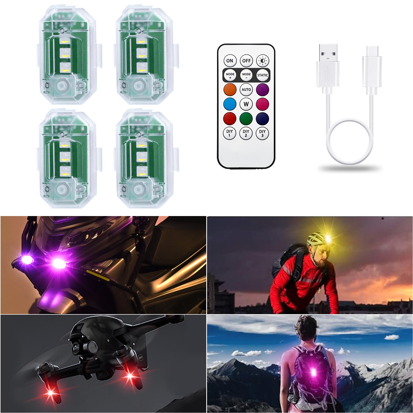 Luces Led inalámbricas LECART  - Drone Strobe Light reseña y precio